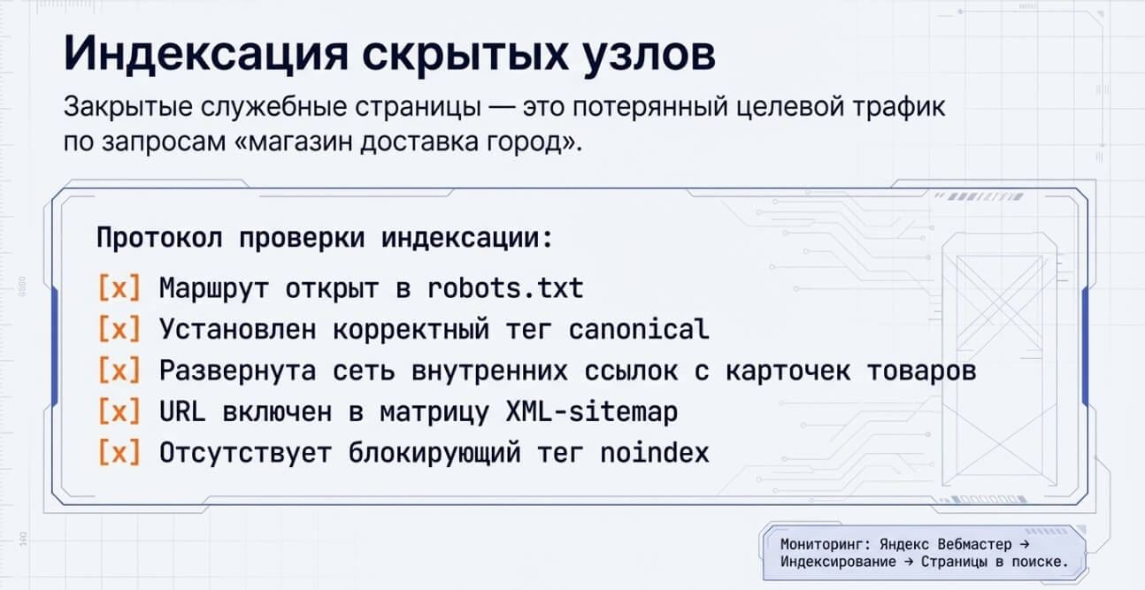 Индексация скрытых узлов
