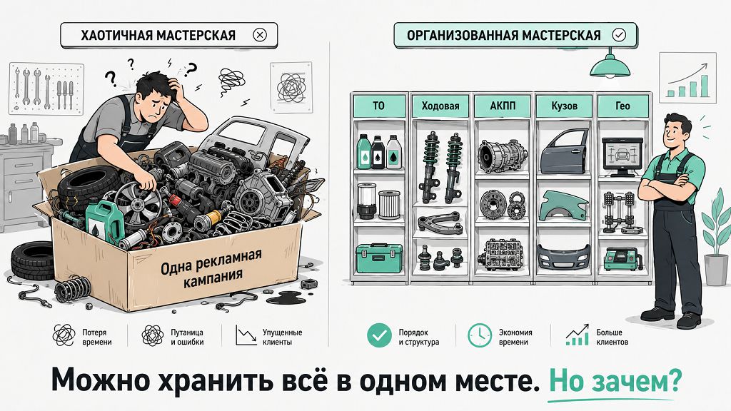 Структура рекламных кампаний