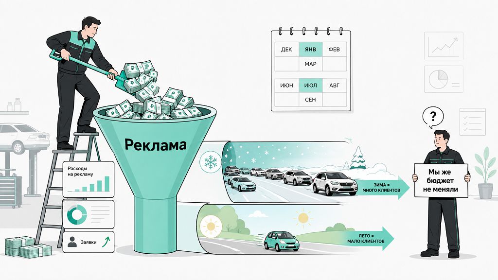 Почему реклама автосервиса требует сезонного подхода