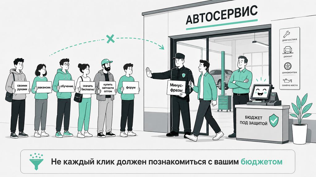 Минус-фразы — как не сливать бюджет