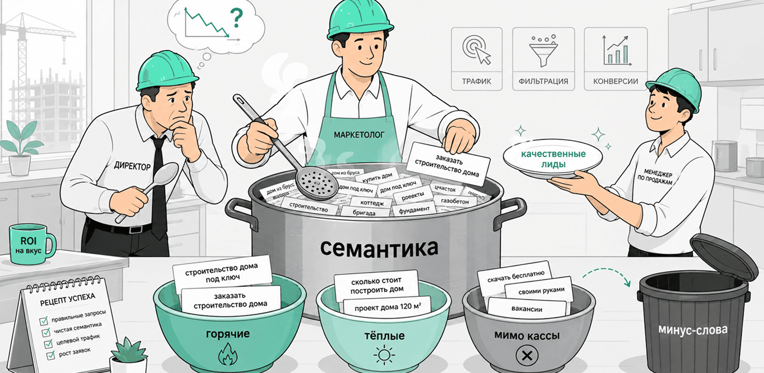 Семантика для рекламы строительства домов